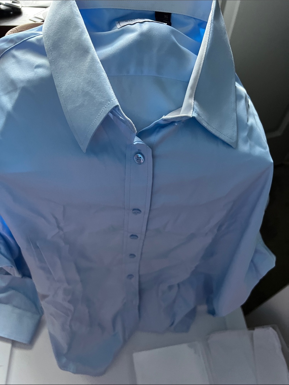Men's Light Blue Dress Shirt - Tailored Button-Down